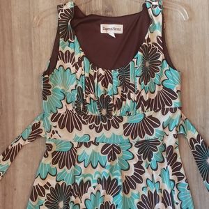 Blue/brown Danny&Nicole midi dress size 8